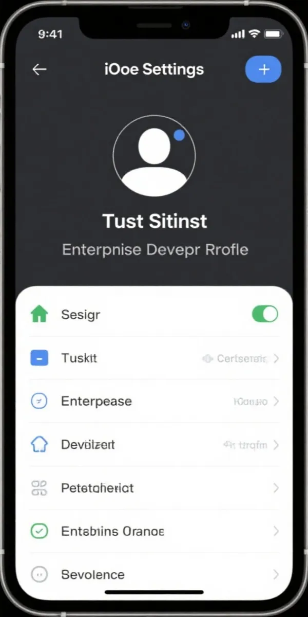 iOS 安装信任教程界面